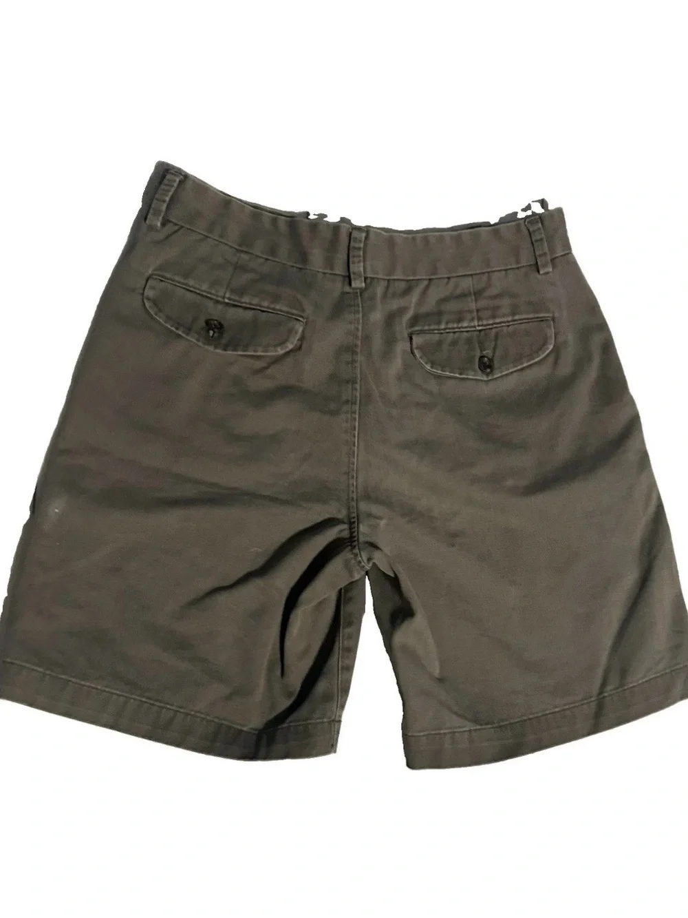 Banana Republic Flat Front Chino Shorts in Olive Green